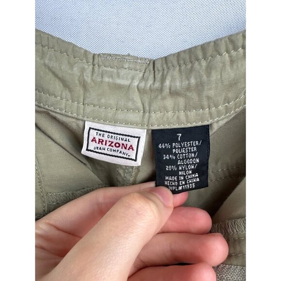 The Original Arizona Jean Co. Womens Khaki Cargo Pants Size 7 With Embroidered D - Picture 6 of 7